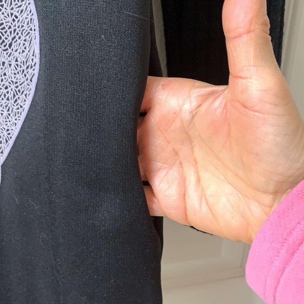 🌷3 for$25🌷Gu Lin Jing Quai, US XS, Black & Grey Cat Sweatshirt Dress/Tunic - Picture 7 of 8